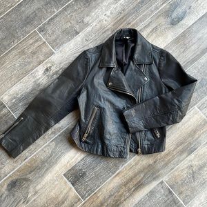 Topshop Leather Moto Jacket